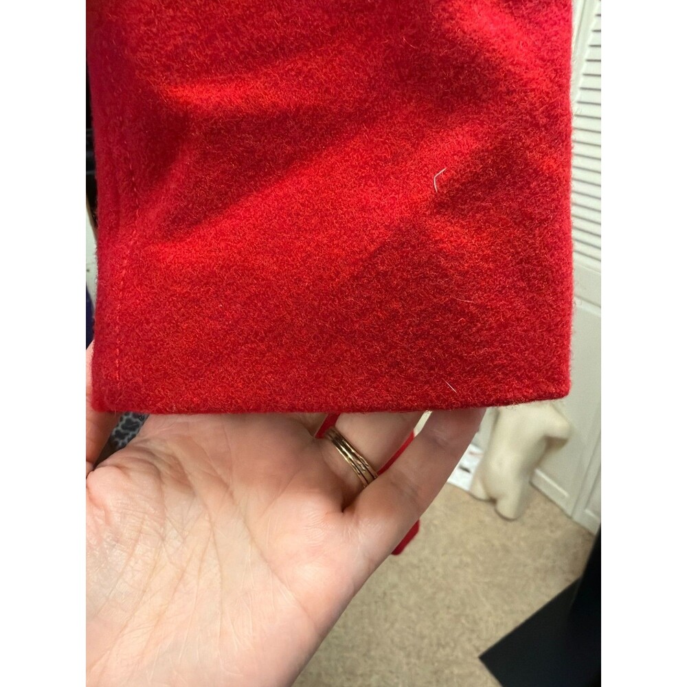 Old Navy Women’s Red Wool Blend Double Breasted Coat Jacket Size M - Picture 4 of 10